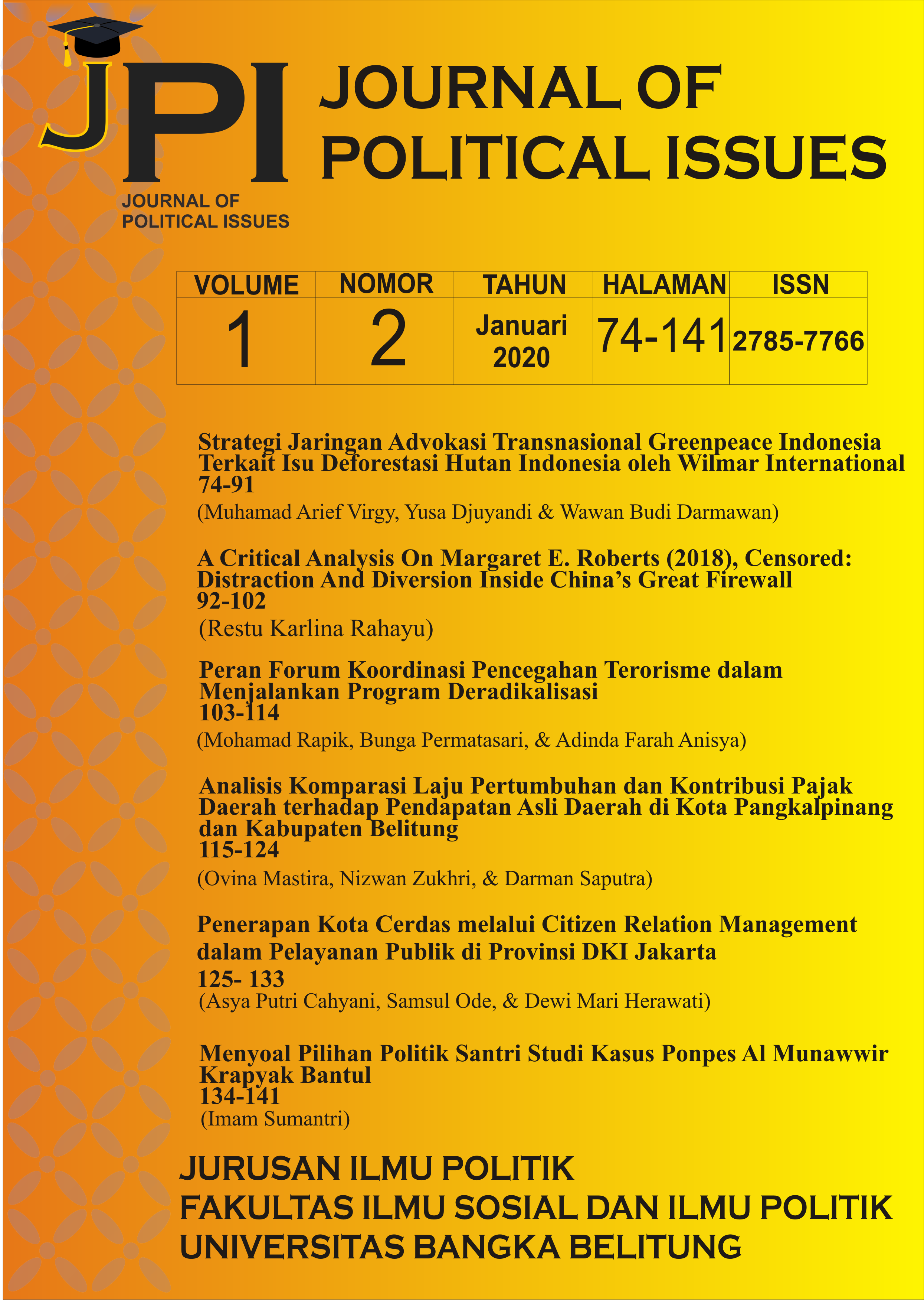 Journal of Political Issues Volume 1 Number 2